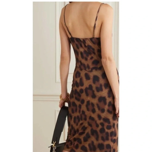 L'AGENCE Dress Tami Draped Leopard Print
Stretch Jersey Midi - Picture 2 of 7